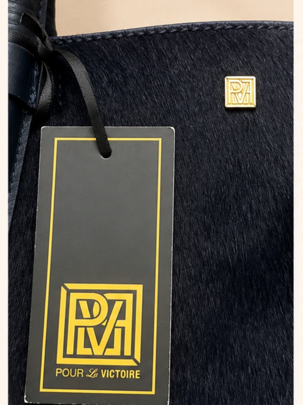 Pour La Victoire Black Structured Satchel - Picture 3 of 4